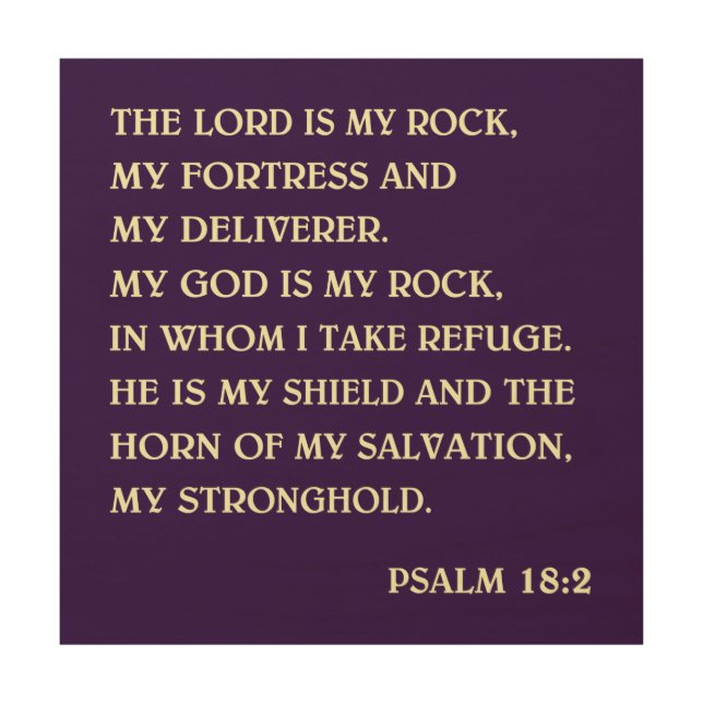 PSALM 18:2 WOOD WALL ART (Front)