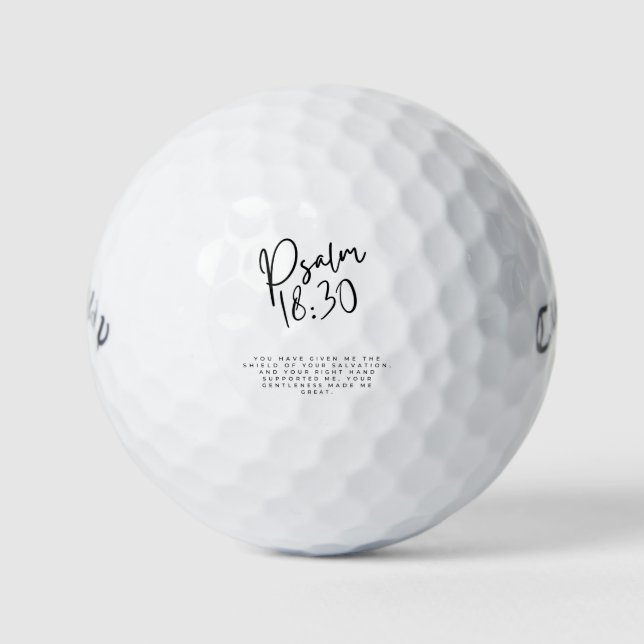 Psalm 18:35 – You have given me the shield  Golf Balls (Front)