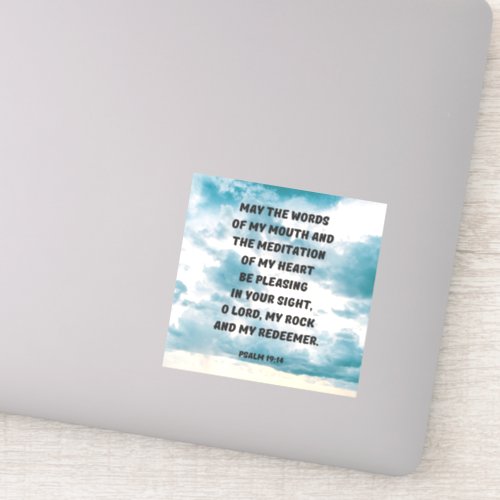 Psalm 1914 Cloud Bible Verse Sticker