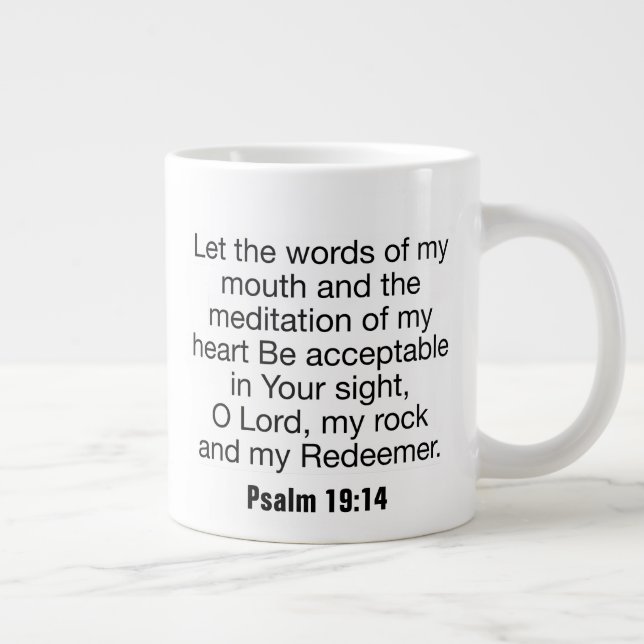 Psalm 19:14 - Jumbo Mug (Right)