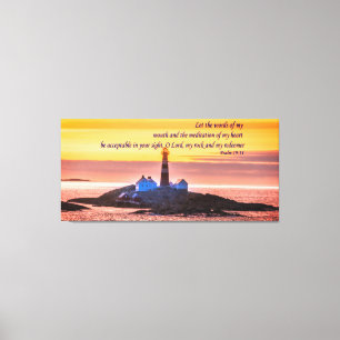 Psalm 19:14   Let the Words of My Mouth and The... Canvas Print