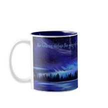 Psalm 19:1 Bible Verse Blue Northern Lights