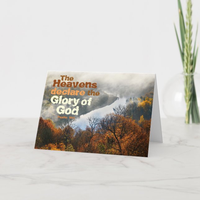 Psalm 19:1 Bible Verse Glory of God Greeting Card (Front)