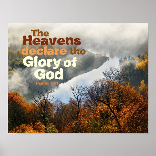 Psalm 191 Bible Verse Glory of God Poster