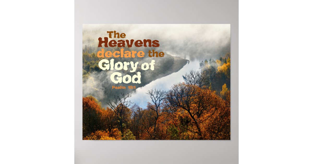 Psalm 19:1 Bible Verse Glory of God Poster | Zazzle