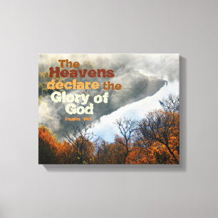 Psalm 19:1 Bible Verse Glory of God Wrapped Canvas Print