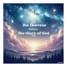 Psalm 19:1 Christian poster