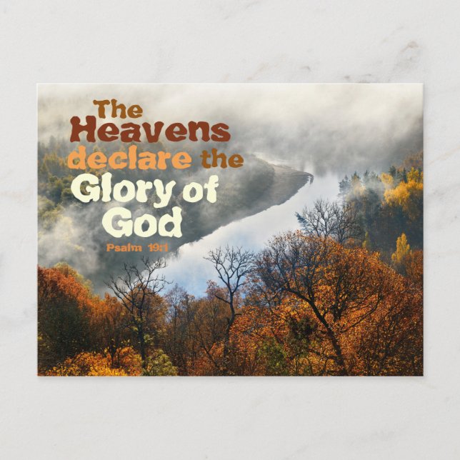 Psalm 19:1 Heavens declare Glory of God Postcard (Front)