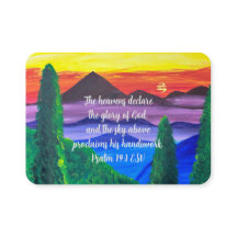 Psalm 19:1 Mountain Scripture Business Card