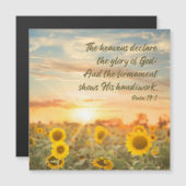 Psalm 19:1 NKJV Sunflower and Sunrise Bible Verse (Front/Back)