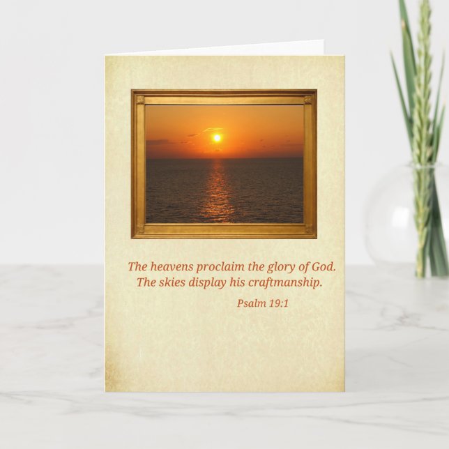 Psalm 19:1 note card (Front)