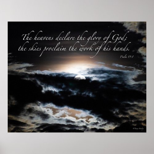 Psalm 191 The heavens declare the glory of God Poster