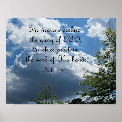 Psalm 191 The heavens declare the glory of God Poster