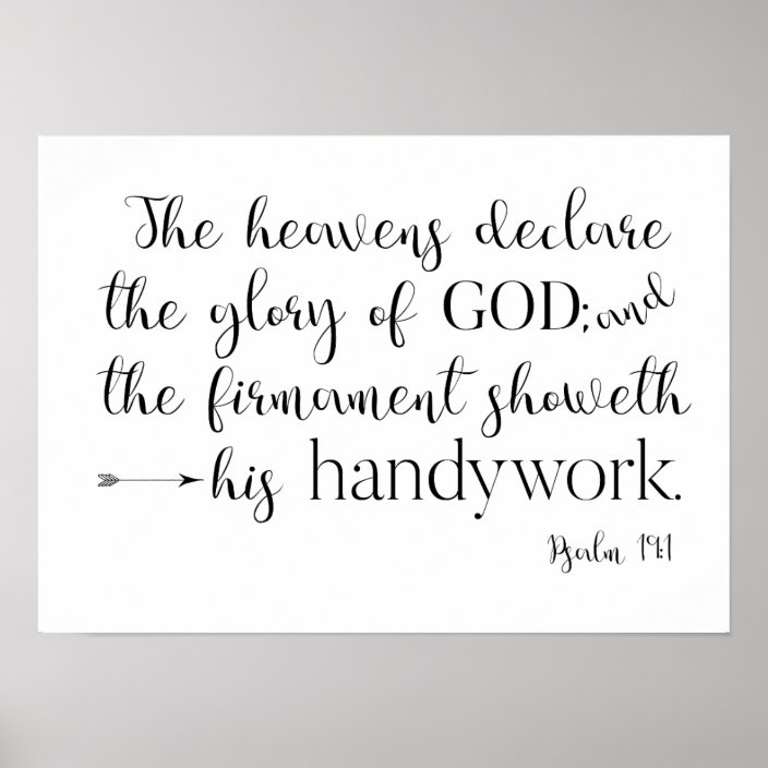 Psalm 19:1 Typography poster | Zazzle.com