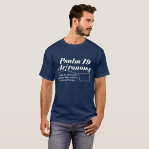 Psalm 19 Astronomy T-shirt - Navy Blue - Cotton