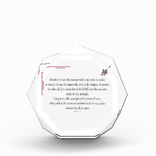 Psalm 1:1-3, Blessed is the one who, Acrylic Award