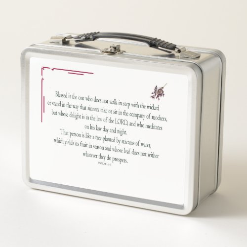 Psalm 11_3 Blessed is the one who Metal Lunch Box