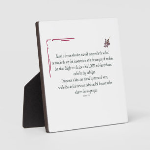 Psalm 1:1-3, Blessed is the one who, Plaque