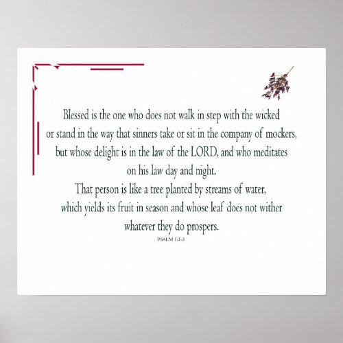Psalm 11_3 Blessed is the one who Poster