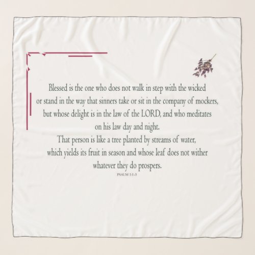 Psalm 11_3 Blessed is the one who Scarf