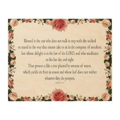 Psalm 11_3 Blessed is the one Wood Wall Art