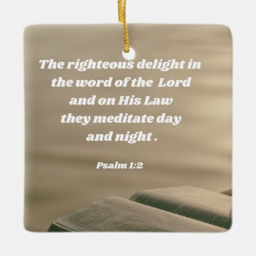 Psalm 12 Morning Bible Verse Ceramic Ornament