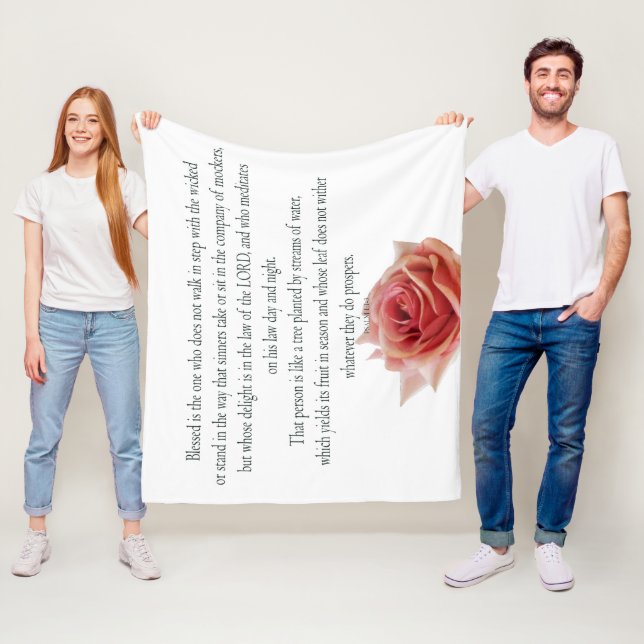 Psalm 1, Law day and Night, Streams of Waters, Fleece Blanket (In Situ)