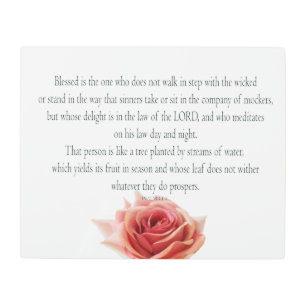 Psalm 1, Law day and Night, Streams of Waters, Metal Print
