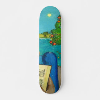 Psalm 1 - Man reads Psalm 1 in Hebrew Bible Skateboard Deck