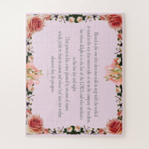 Psalm 1 Scripture Art - Blessed and Righteous Jigsaw Puzzle