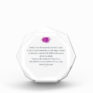 Psalm 1 Scripture Art Path of the Righteous Acrylic Award