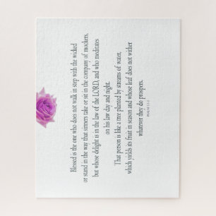 Psalm 1 Scripture Art Path of the Righteous Jigsaw Puzzle