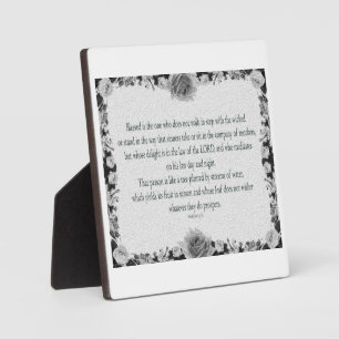 Psalm 1 Scripture Art Path of the Righteous Plaque