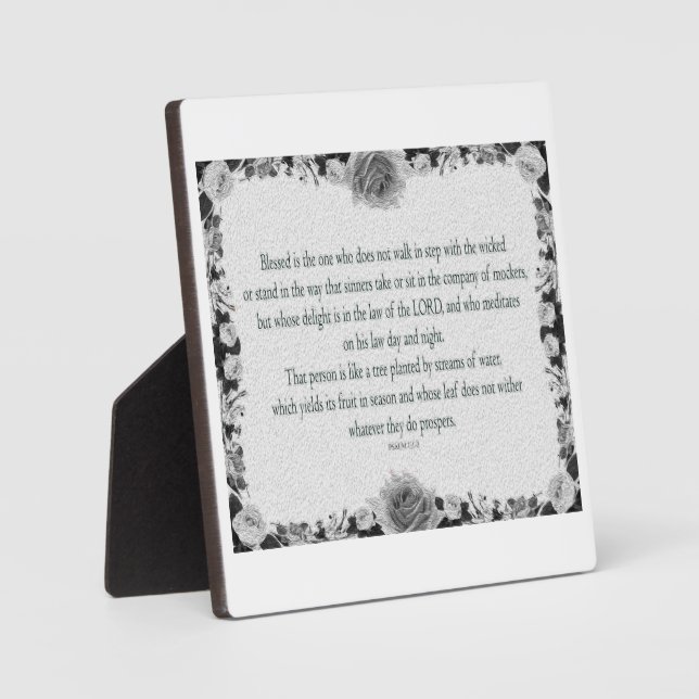 Psalm 1 Scripture Art Path of the Righteous Plaque (Front)