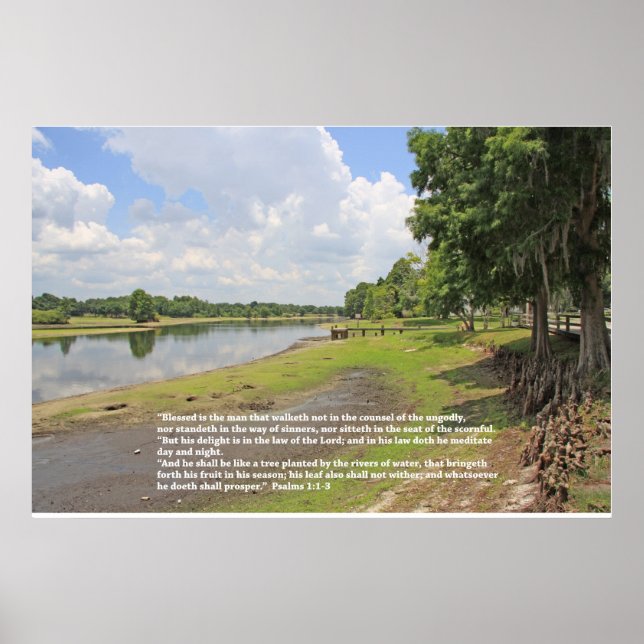 Psalm 1 Scripture Poster (horizontal view) (Front)