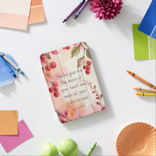 Psalm 20:4 Desire of Your Heart Scripture Floral iPad Mini Cover