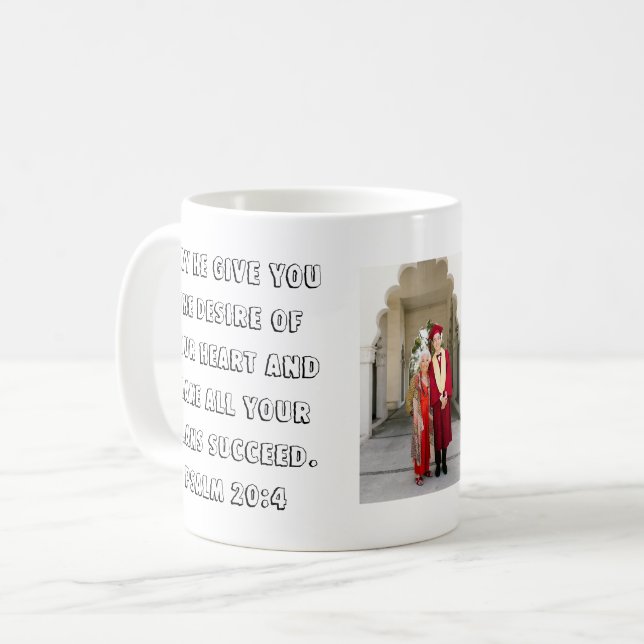Psalm 20:4 Graduation Modern Coffee Mug (Front Left)