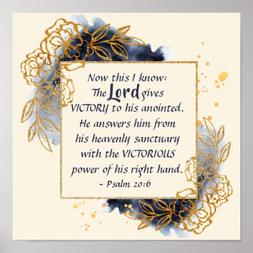 Psalm 206 The Lord gives VICTORY to His Anointed Poster