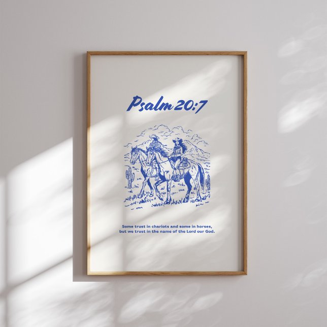Psalm 20:7 – Some Trust in Horses Poster (Creator Uploaded)