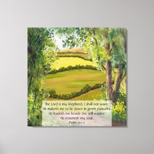 Psalm 231_3 canvas print