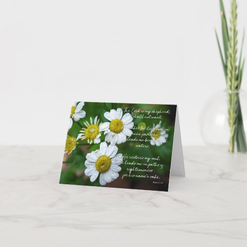 Psalm 231_3 Floral Encouragement Card