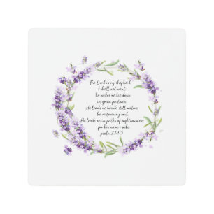 Psalm 23: 1-3 metal print