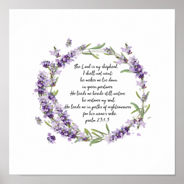 Psalm 23: 1-3 Poster (Front)