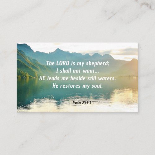 Psalm 23 1_3 The LORD is My Shepherd Business Card