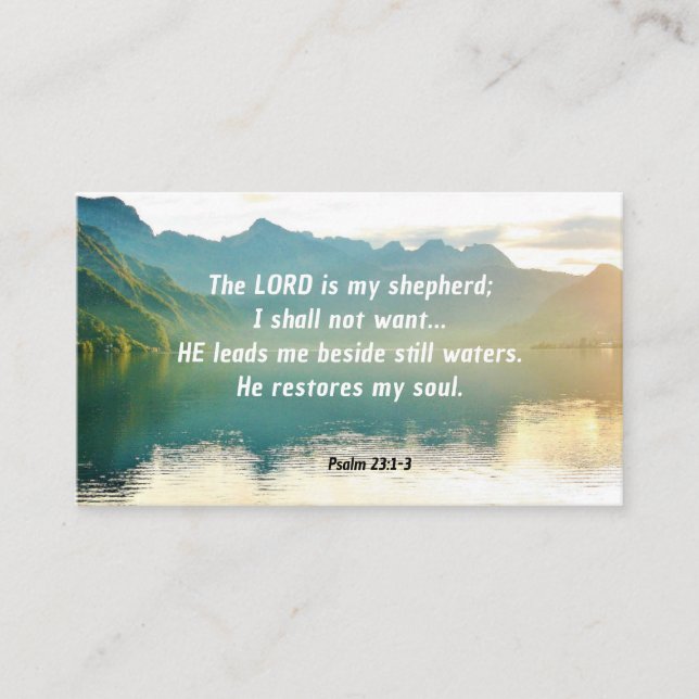 Psalm 23 1-3 The LORD is My Shepherd Business Card (Front)