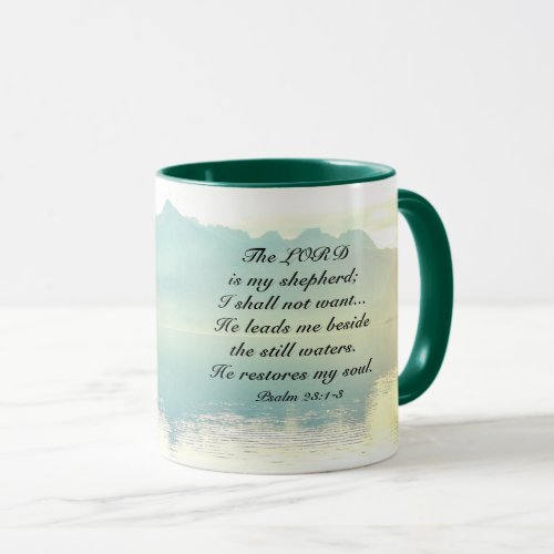 Psalm 23 1_3 The LORD is My Shepherd Mug