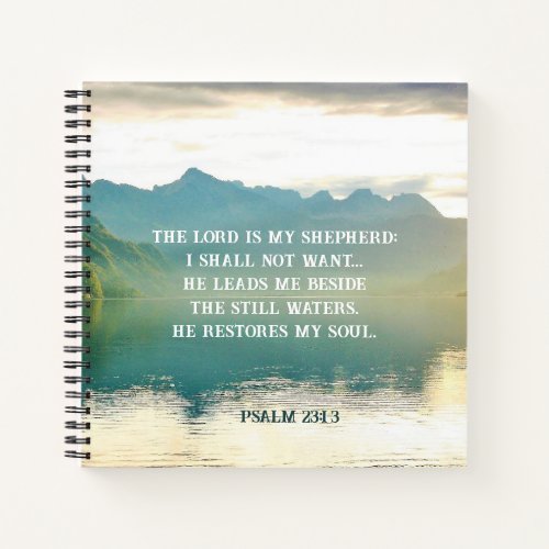 Psalm 23 1_3 The LORD is My Shepherd Notebook