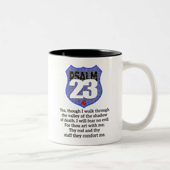 Psalm 23 1:4 The Lord is My Shepherd Two-Tone Coffee Mug (Right)