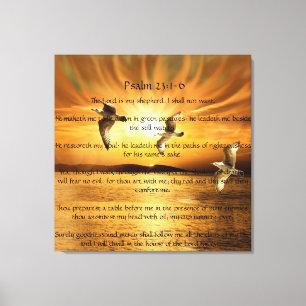 Psalm 23:1-6 The Lord Is My Shepard Canvas Print