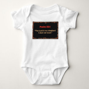 Psalm 23:1 Bible Verse Christian Baby Bodysuit